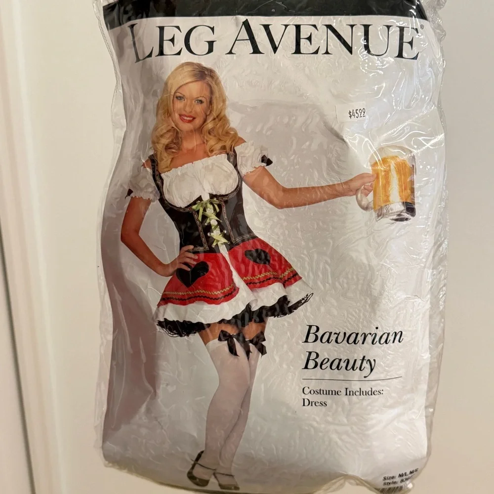 Bavarian Beauty Beer Maid Halloween Costume M/L Cosplay Oktoberfest Dirndl Dress - Picture 2 of 12